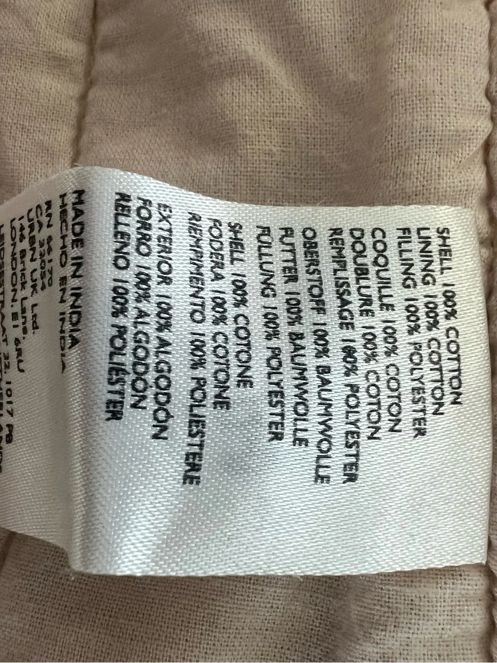 Free People Quilted Brown utility Jacket with Cream Trim - Picture 10 of 10